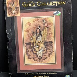 Vintage 2002 Dimensions Gold Collection Buffalo Call cross stitch 2-2026B